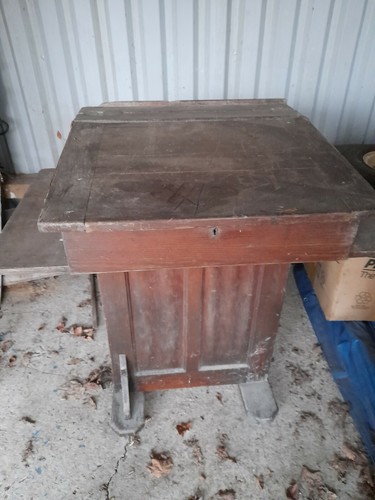 Antique teachers lectern desk - antique, lectern/desk