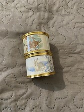 2 Vintage Enamel Napkin Rings