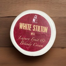 White stilton cheese with Luxury Fruit and Brandy Cream waxed Truckle 2026 Xmas