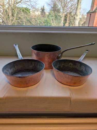 Cadec vintage copper pans - l,
