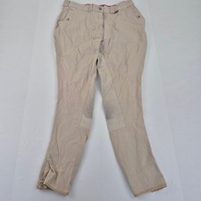 RED HORSE Riding Trousers 32R Beige Women's Cotton Blend Equestrian Pants Jods