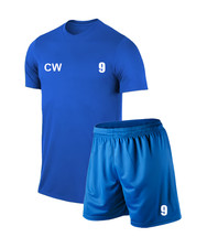 Personalised Football Kit Soccer kit Adult (Shirt & Short) Blue