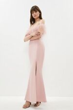 Coast Feather Bardot Fishtail Ponte Maxi Dress Blush Pink BNWT RRP £189 UK 10