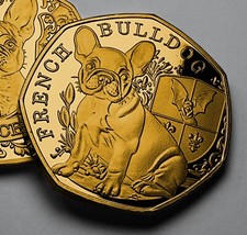 French Bulldog 24ct Gold