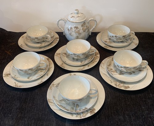 Vintage chinese tea set gold - chinese,