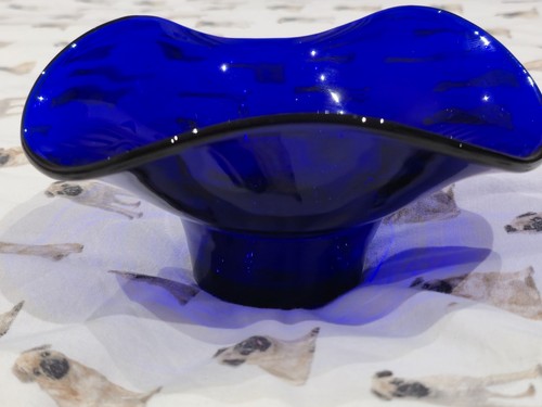 Vintage cobalt blue - cobalt, triangular