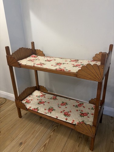 Vintage wooden dolls bunk beds - wooden,