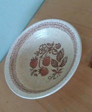 Vintage Homespun Bowl Churchill Stonecast Range Wild Strawberry Collectable Hand