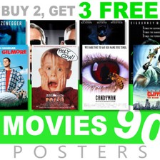 Classic Movie Posters 1990s 90s Poster, A4, A3 270gsm Poster, Prints, Art, Film