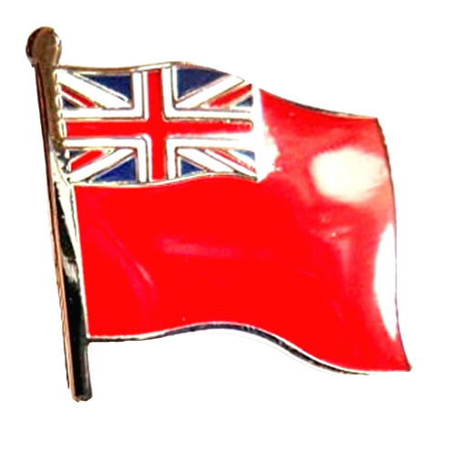 Red ensign flag metal pin - red,