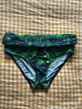 Pour Moi Pacific Beach Green Fold over Bikini Brief / Bottoms Size 14