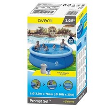 Avenli Swimming Pool 10ft Blue Round Above Ground 10ft X30in