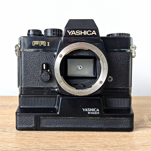 Yashica black 35mm slr - fr,