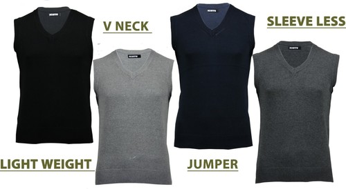 Mens neck sleeveless jumper - mens,