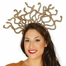 Medusa Greek Goddess Gold Snake Headdress Headband Fancy Dress Accessory