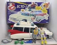 VINTAGE KENNER THE REAL GHOSTBUSTERS ECTO -1 VEHICLE & FIGURES IN ORIGINAL BOX
