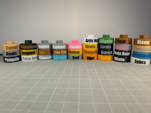Printed character mounts - 3d,