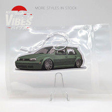 VW Golf Mk4 Style Green Hatchback JDM Car Hanging Air Freshener NSV