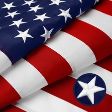 American Flag US USA 5x8 ft, Embroidered Stars, Sewn Stripes Patriotic G128