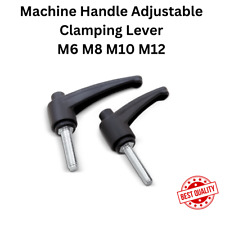 2pcs Handles Adjustable Clamping Lever Push Button Male Black Knob M6 M8 M10 M12