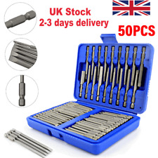 50Pcs Magnetic Screwdriver Bits Set S2 Steel Chrome with Case for Electronics