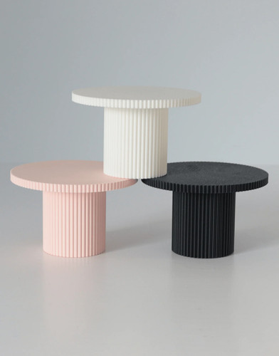 Reeded cupcake stand round - reeded,