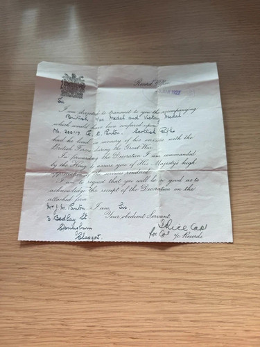 Genuine original ww1 - genuine, record