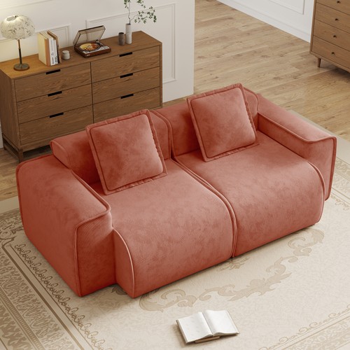 Modular velvet sofa seater - modular,