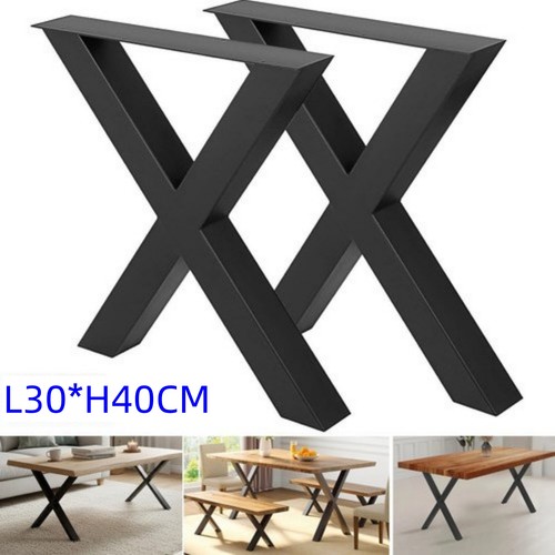 Pair metal steel table - steel,
