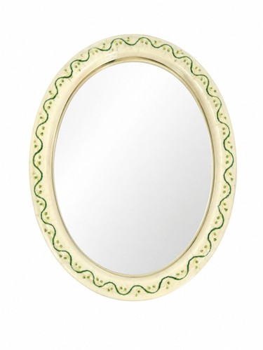 Pottery mirror vanity tray - mirror,