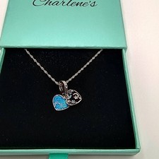 Stars in Heart Blue 925 Silver