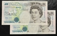 2 x Old Five £5 Pound Notes