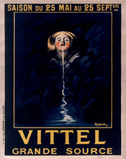 Vintage vittel water wall art - vintage,