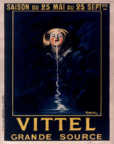 Vintage vittel water wall art - vintage,