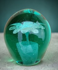 Small green glass end of day