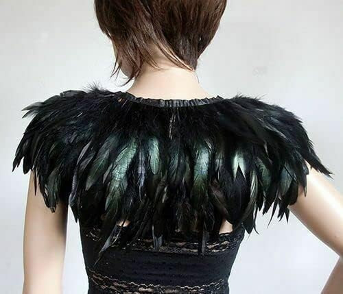 Black green feather hand - green,