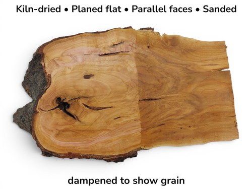 Cherry wood slab live edge - slab,