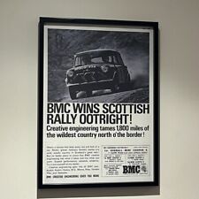 BMC Austin Morris Mini Cooper S Wins Scottish Rally 1966 Garage Wall Art Poster