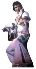ELVIS PRESLEY WHITE JUMPSUIT LIFESIZE CARDBOARD CUTOUT
