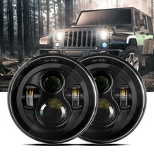2X DOT 7" inch Round LED