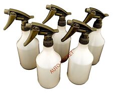 5 x Trigger Spray Bottles 750ml, Valeting, Black Tolco, chemical resistant heads