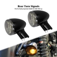 Rear Turn Signal w/ Smoke Lens LED Light For Harley Sportster XL 883 1200 92-22