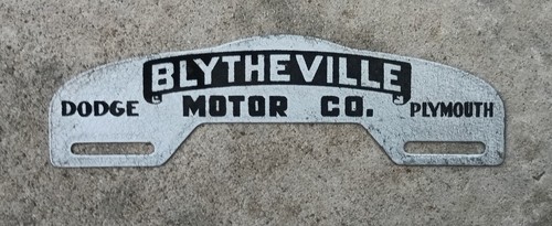 Dodge plymouth vintage license - plymouth,