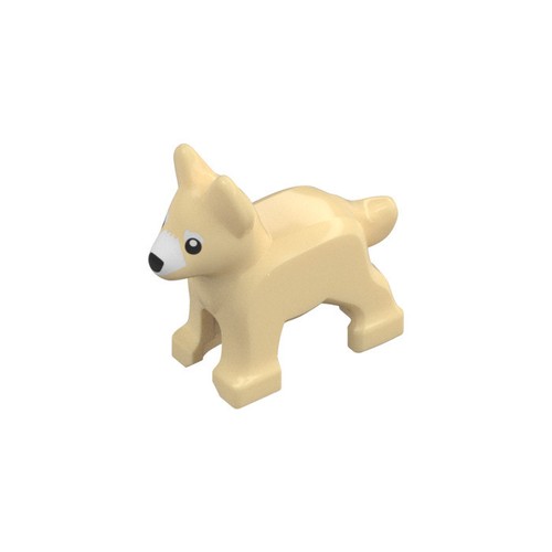 Lego dog animal - lego, tan