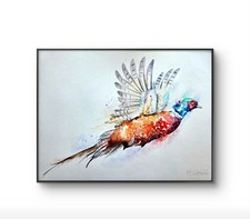 ORIGINAL Pheasant watercolour