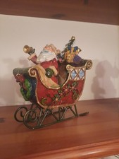 Santa In Sleigh. Metal