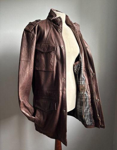 John rocha leather coat jacket - rocha,