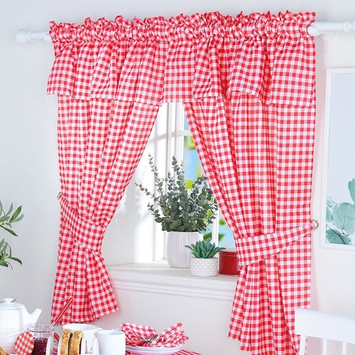 Gingham curtain set - 45,