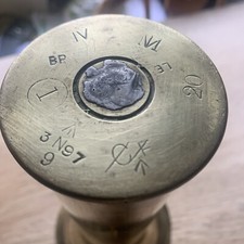 ❌WW2 TRENCH ART 8.1/2” BRASS M25 55mm 2.1/4” DIAMETER CASE MKIV Anti aircraft