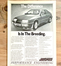 JANSPEED FORD SIERRA XR4i TURBO 1980s - FRAMEABLE ORIGINAL CLASSIC CAR ADVERT